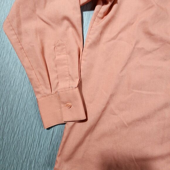 Foxcroft Wrinkle Free Classic Fit Button Up Shirt Salmon Women's Size 6 - Picture 3 of 10
